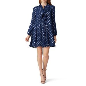 SALONI Navy Dot Tilly Ruffle Dress 💖